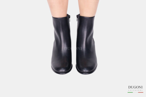 Tronchetto in  pelle gange nero </br> D1360 Scarpe donna