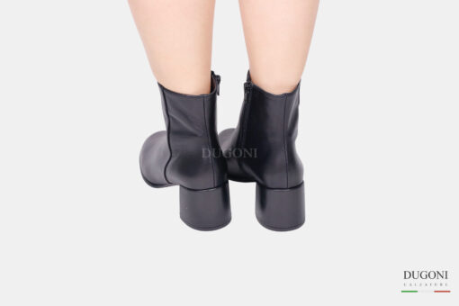Tronchetto in  pelle gange nero </br> D1360 Scarpe donna