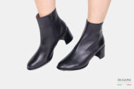 Tronchetto in  pelle gange nero </br> D1360 Scarpe donna