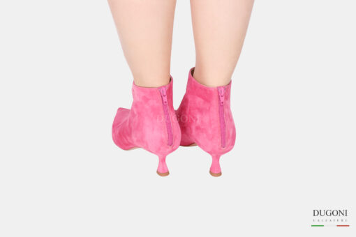 Tronchetto pink in camoscio  </br> D1611 Outlet