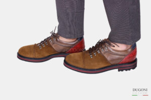 Pedula in camoscio color marrone chiaro _Brecos    <br> U391 Calzature uomo