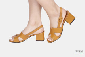 Sandalo in pelle marrone cuoio Legazzelle <br> D1681 Outlet