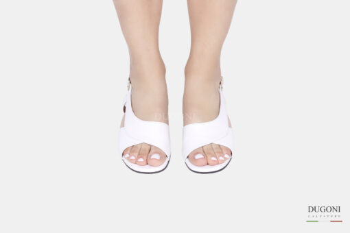 Sandalo in nappa bianca Le gazzelle </br> D1690 Outlet