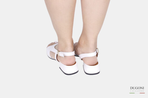 Sandalo in nappa bianca Le gazzelle </br> D1690 Outlet