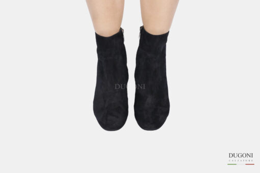 Stivaletto in camoscio nero </br> <span>-lavorazione a saccchetto-</span></br> D1712 Outlet