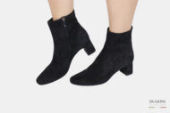Stivaletto in camoscio nero </br> <span>-lavorazione a saccchetto-</span></br> D1712 Outlet