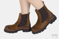 Stivaletto in camoscio anticato marrone </br> D1716 Scarpe donna