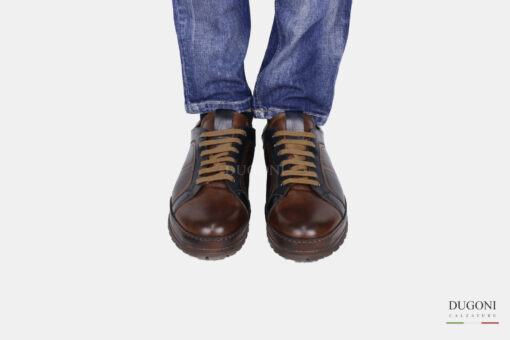 Sneakers marrone & blu – BRECOS </br> U398 Calzature uomo