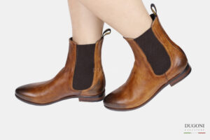 Stivaletto  in pelle marrone cuoio </br> D1744 Scarpe donna