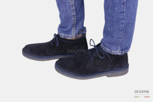 Scarponcino scamosciato blu_DUGONI  <br> U408 Calzature uomo