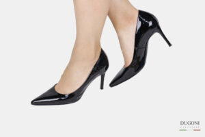 Décolleté in vernice nera <br/> <span>-lavorazione a sacchetto- </span></br>Cristy Italy <br/>D1720 Décolleté