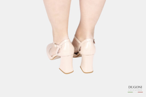 Mary Jane in naplak beige a T </br> D1749 Mary Jane