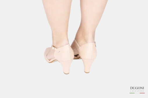 Mary Jane  in pelle beige spuntata </br> D1746 Mary Jane