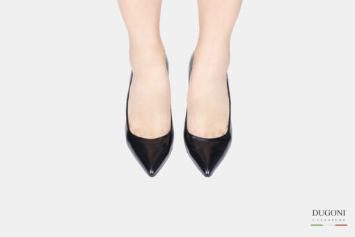 Décolleté in verlux nero con stiletto<br/> D1766 Décolleté