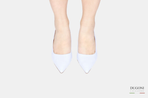 Slingback  in pelle azzurro cielo </br> <span>-lavorazione a sacchetto- </span><br/>D1772 COLLEZIONE SPOSA