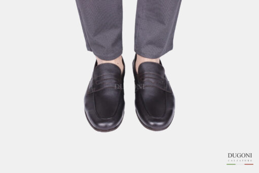 Mocassino  in pelle testa di moro  <br/> <span>-ultraleggero – </span></br> U419 Calzature uomo
