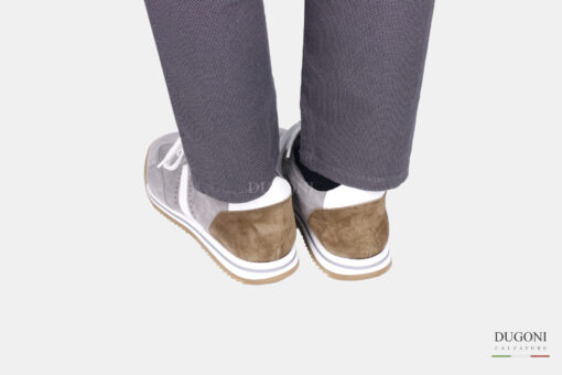 Sneakers in camoscio grigio – BRECOS </br> U421 Calzature uomo