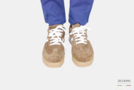 Sneakers in camoscio palude – BRECOS </br> U422 Calzature uomo
