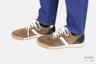 Sneakers in camoscio palude – BRECOS </br> U422 Calzature uomo