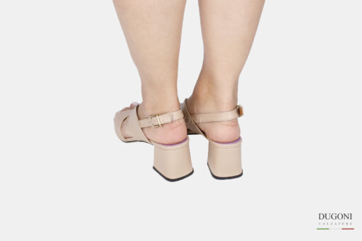 Sandalo in pelle beige Le gazzelle </br> D1798 Outlet