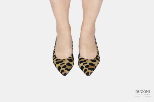 Décolleté sfoderata in camoscio leopardino <br/> <span>-ultraleggere – </span></br> D1806 Décolleté