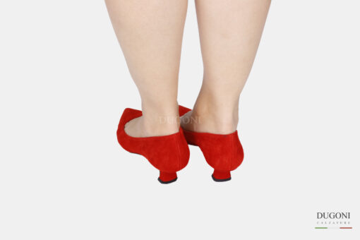 Décolleté sfoderata in camoscio rosso <br/> <span>-ultraleggere – </span></br> D1807 Décolleté