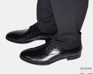 Derby in pelle abrasivata nera</br> <span>-lavorazione blake- </span></br>BRECOS  </br> U423 Calzature uomo Derby in pelle abrasivata nera</br> <span>-lavorazione blake- </span></br>BRECOS  </br> U423 Calzature uomo