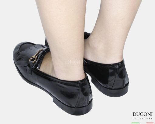 Mocassino in vernice  galassia nero   </br> D1842 Mocassini