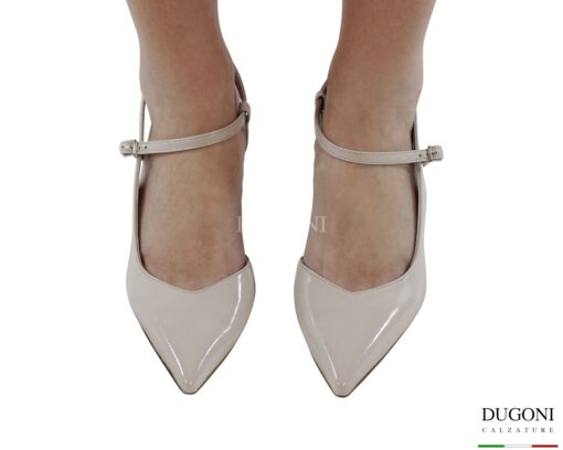 Mary Jane in pelle verlux avorio <br/> D1863 COLLEZIONE SPOSA