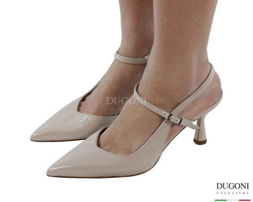 Mary Jane in pelle verlux avorio <br/> D1863 COLLEZIONE SPOSA