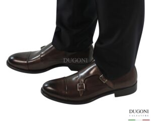 Doppiafibbia in pelle marrone </br> <span>-lavorazione blake- </span></br> BRECOS </br> U294 Calzature uomo Doppiafibbia in pelle marrone </br> <span>-lavorazione blake- </span></br> BRECOS </br> U294 Calzature uomo