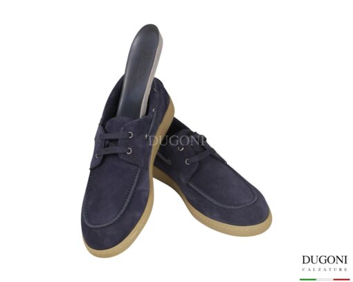 Scarpa  barca in vitello rovesciato blu </br> <span>-plantare estraibile – </span></br> BRECOS </br> U442 Calzature uomo