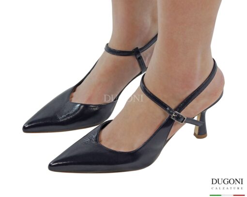 Mary Jane in pelle verlux blu <br/> D1864 Mary Jane
