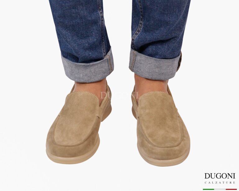Mocassino ultraleggero scamosciato sabbia </br> DUGONI </br> U455 Calzature uomo