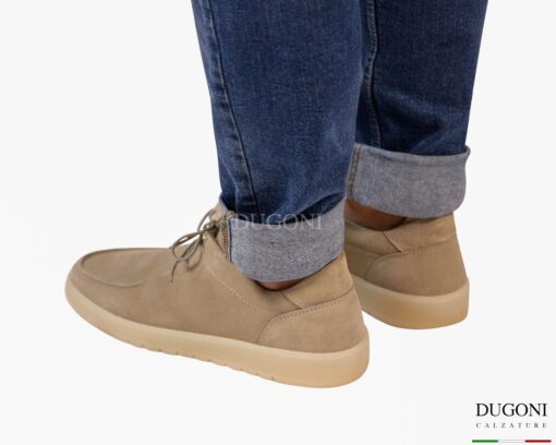 Scarpa ultraleggera scamosciata sabbia_DUGONI </br> U454 Calzature uomo
