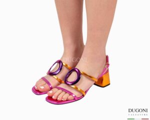 Sandalo mignon  in pelle fucsia   Le gazzelle </br> D1896 Sandali