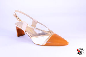Slingback cuoio e rosa  </br> D859 Outlet