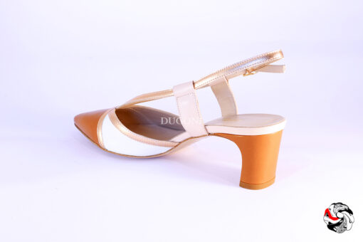 Slingback cuoio e rosa  </br> D859 Outlet