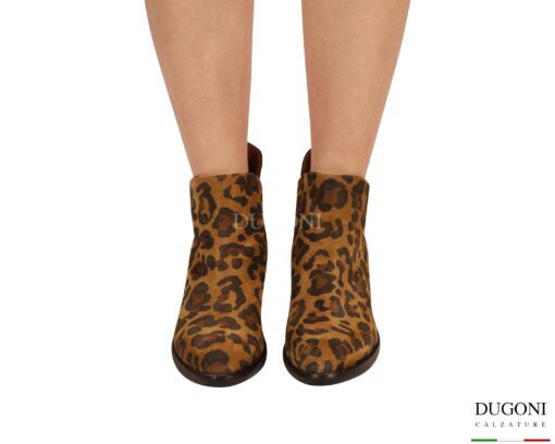 Texano scamosciato maculato  </br> D1942 Scarpe donna