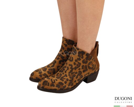 Texano scamosciato maculato  </br> D1942 Scarpe donna