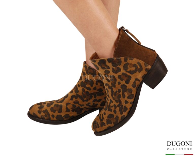 Texano scamosciato maculato  </br> D1942 Scarpe donna