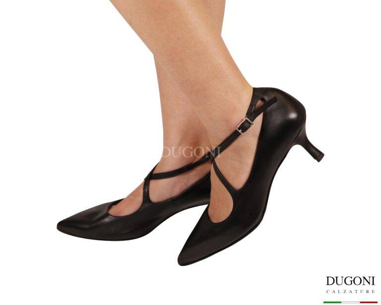 Mary Jane in pelle nera </br> <span>-lavorazione a sacchetto-</span> <br/>D1946 Mary Jane