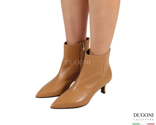 Tronchetto in pelle camel </br> <span>-lavorazione a sacchetto-</span></br>D1952 Scarpe donna