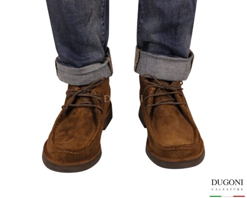 Scarponcino ideal scamosciato sigaro<br/> DUGONI <br/>U467 Calzature uomo