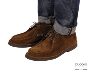 Scarponcino ideal scamosciato sigaro<br/> DUGONI <br/>U467 Calzature uomo