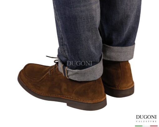 Scarponcino ideal scamosciato sigaro<br/> DUGONI <br/>U467 Calzature uomo
