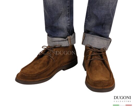 Scarponcino ideal scamosciato sigaro<br/> DUGONI <br/>U467 Calzature uomo