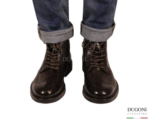 Anfibio rondine in pelle moro<br/> DUGONI <br/>U468 Calzature uomo