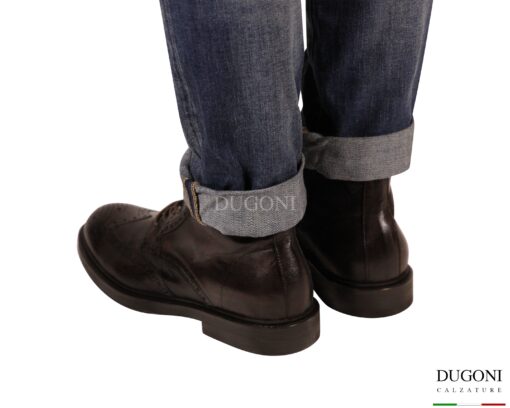 Anfibio rondine in pelle moro<br/> DUGONI <br/>U468 Calzature uomo