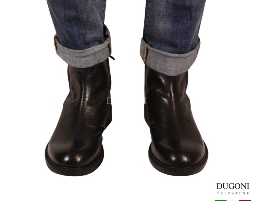 Stivaletto in  bufalo nero <br/>PAWELK’S  <br> U469 Calzature uomo